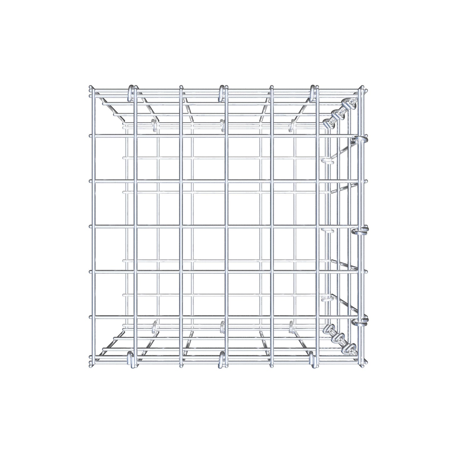 Gavión complementario tipo 2 30 cm x 30 cm x 30 cm, malla 5 cm x 10 cm, anillo en C