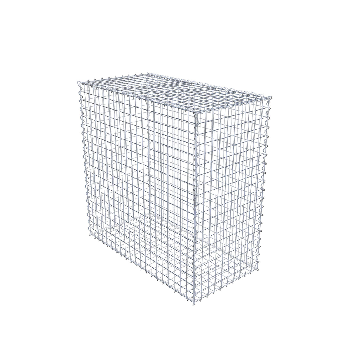 Gabion 100 cm x 100 cm x 50 cm (L x H x D), maskestørrelse 5 cm x 5 cm, spiral