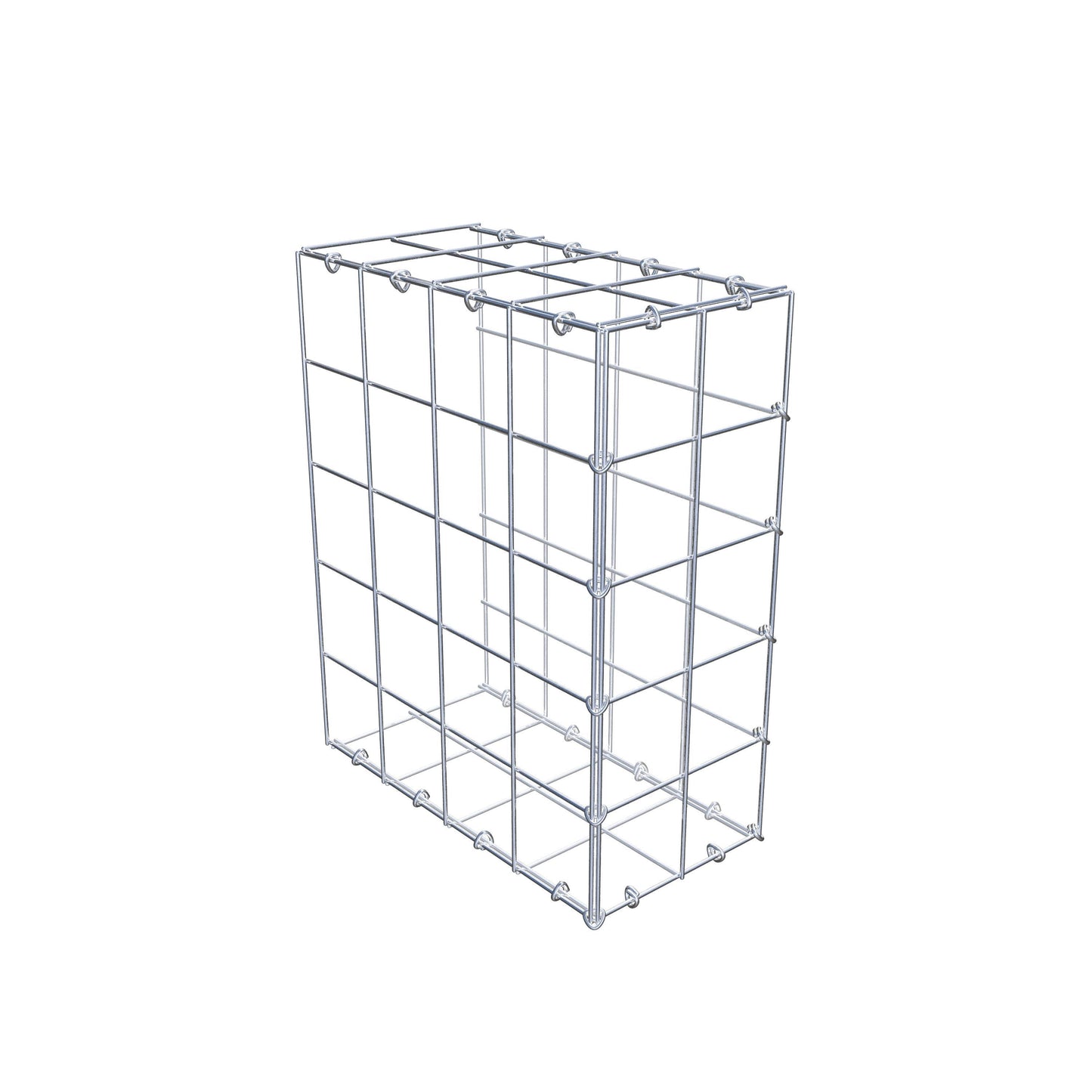 Gavión complementario de tipo 2 50 cm x 40 cm x 20 cm (L x A x P), malla 10 cm x 10 cm, anillo en C