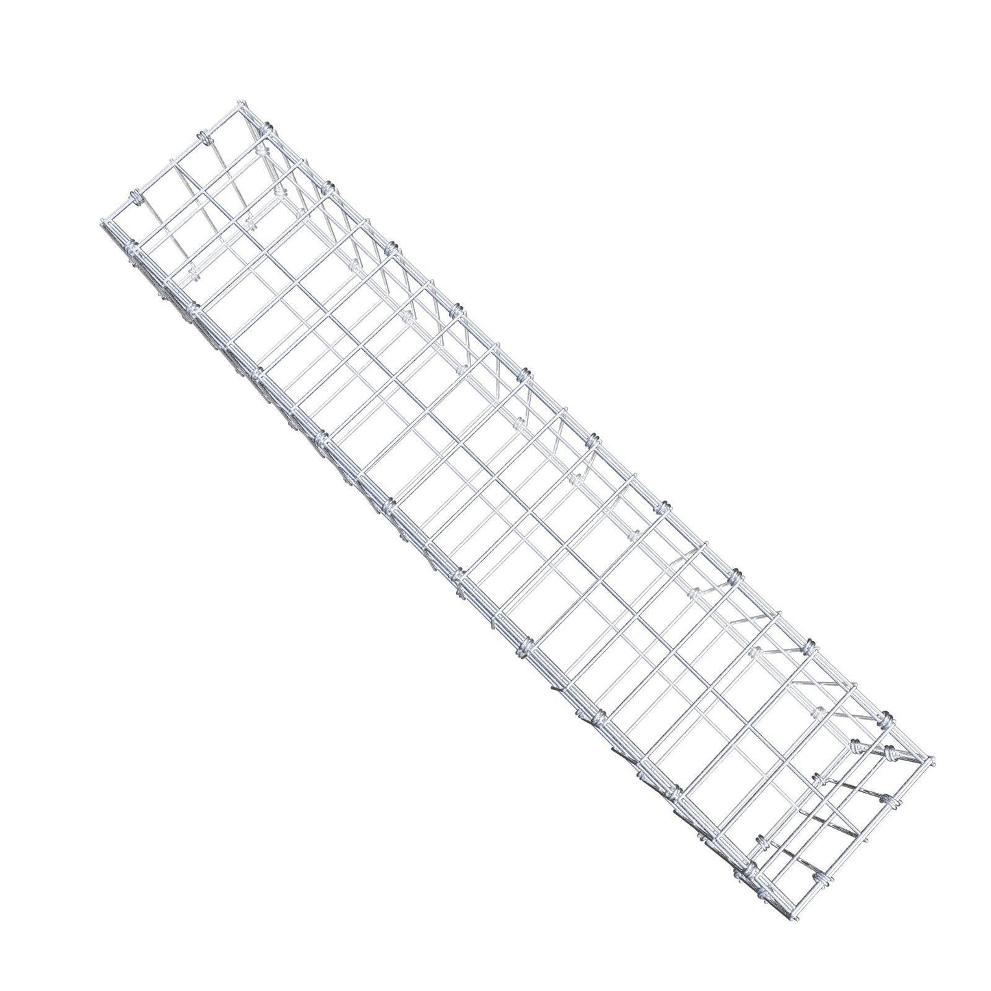 Gabião 100 cm x 20 cm x 20 cm (C x A x P), malhagem 5 x 10 cm, anel espiral