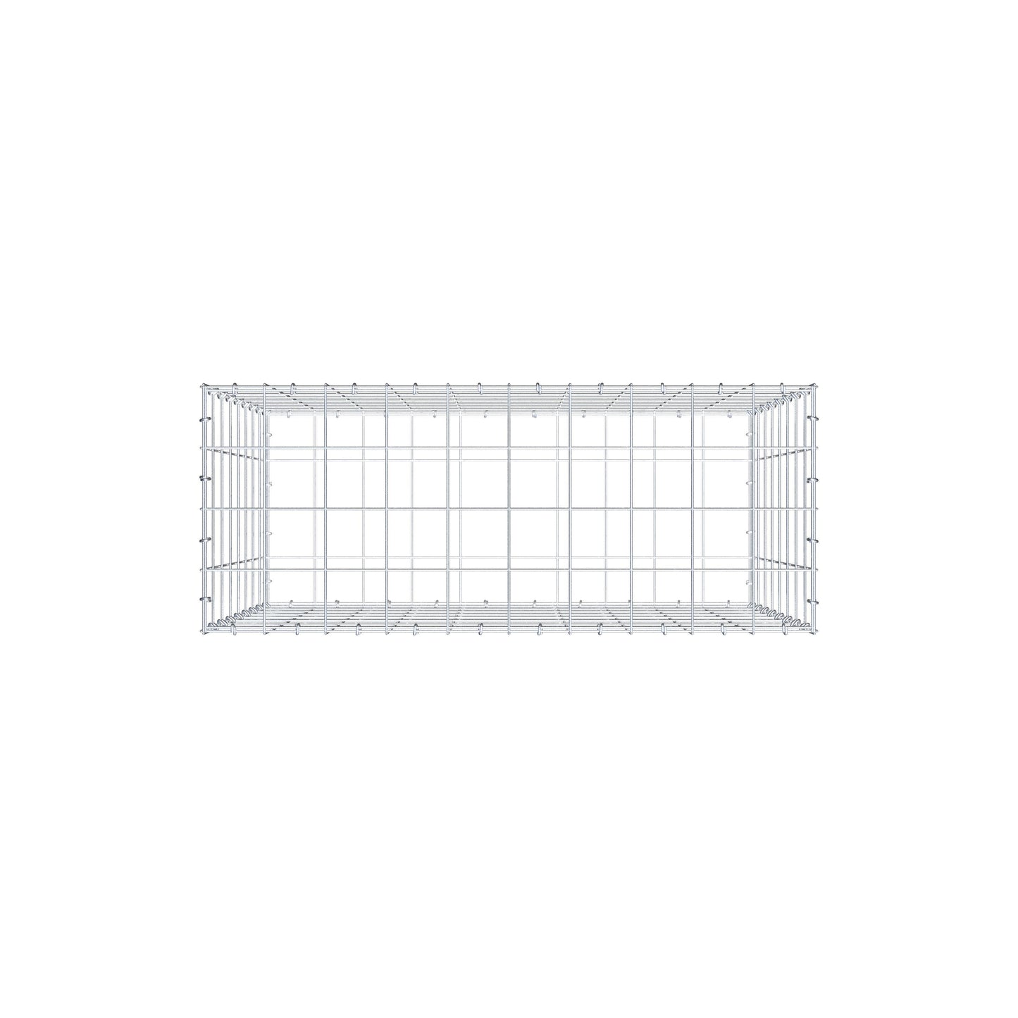 Gabion 100 cm x 80 cm x 40 cm (L x H x D), mesh size 10 cm x 10 cm, C-ring