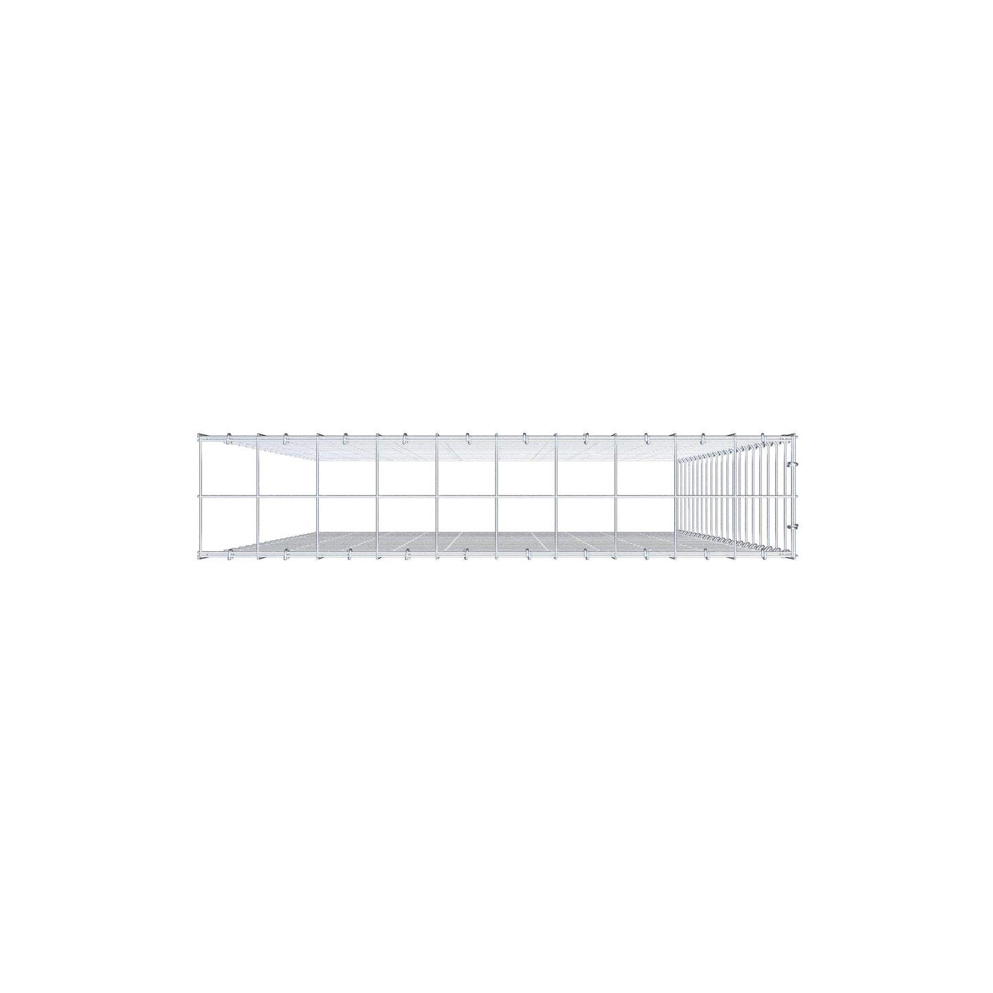 Extra gabion typ 4 200 cm x 100 cm x 20 cm (L x H x D), maskstorlek 10 cm x 10 cm, C-ring
