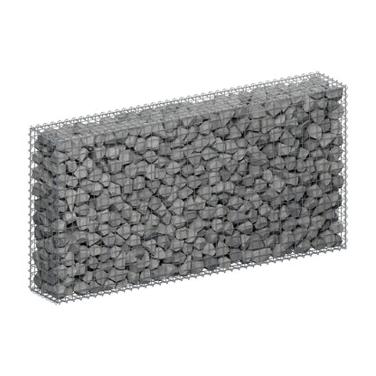 Gabião 200 cm x 100 cm x 30 cm (C x A x P), malhagem 5 cm x 5 cm, espiral