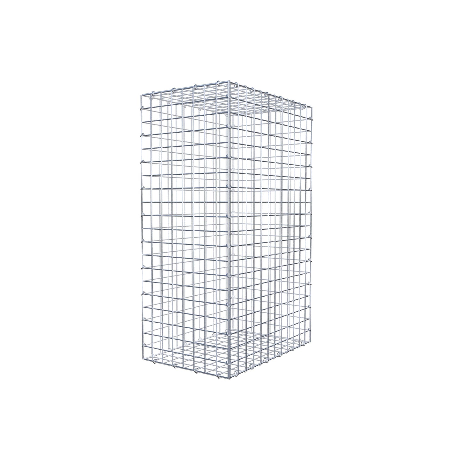 Gavión 100 cm x 60 cm x 40 cm (L x A x P), malla 5 cm x 5 cm, anillo en C