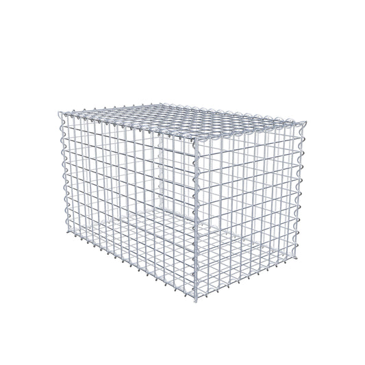 Gabião 80 cm x 50 cm x 50 cm (C x A x P), malhagem 5 cm x 5 cm, espiral