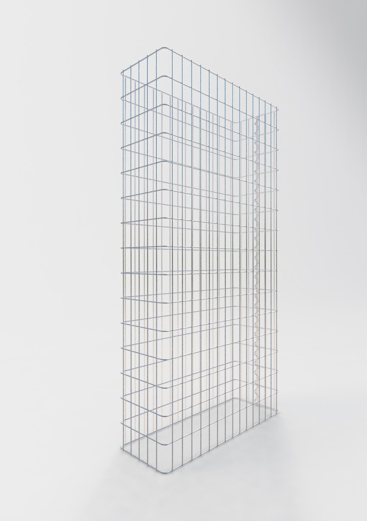 Gabionstängsel längd 77 cm, höjd 160 cm, djup 27 cm, maskstorlek 5 x 10 cm