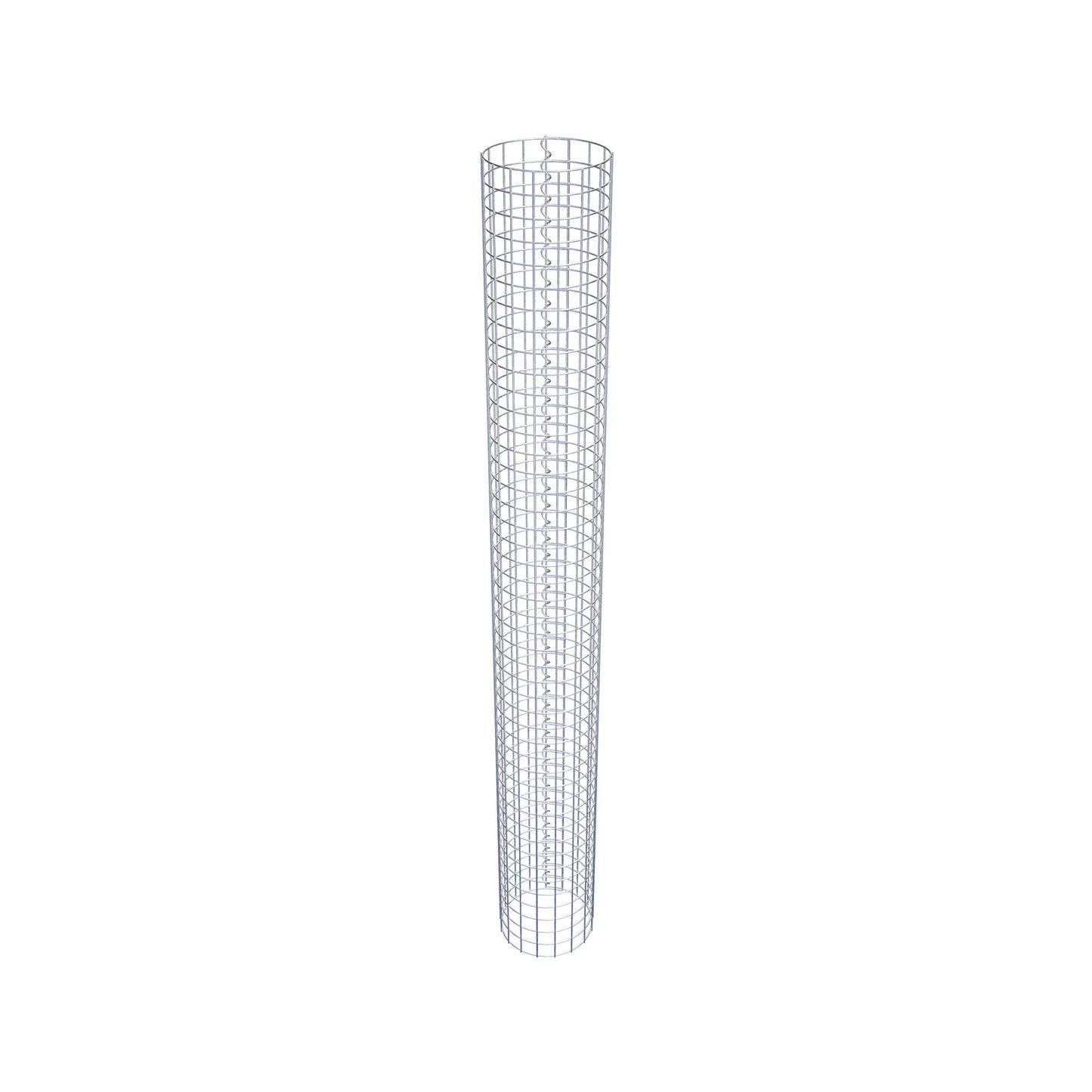 Columna de gaviones redonda 27 cm de diámetro, 230 cm de altura, malla 5 cm x 5 cm