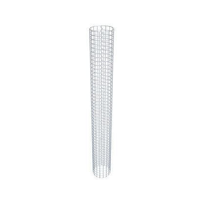 Columna de gaviones redonda 27 cm de diámetro, 230 cm de altura, malla 5 cm x 5 cm