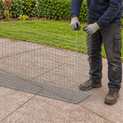 Gabion 200 cm x 100 cm x 40 cm (L x H x D), maskstorlek 5 cm x 5 cm, spiral