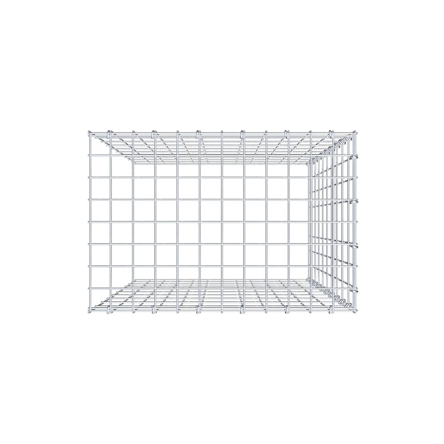 Type 4 oplegkorf 100 cm x 60 cm x 40 cm (L x H x D), maaswijdte 5 cm x 10 cm, C-ring