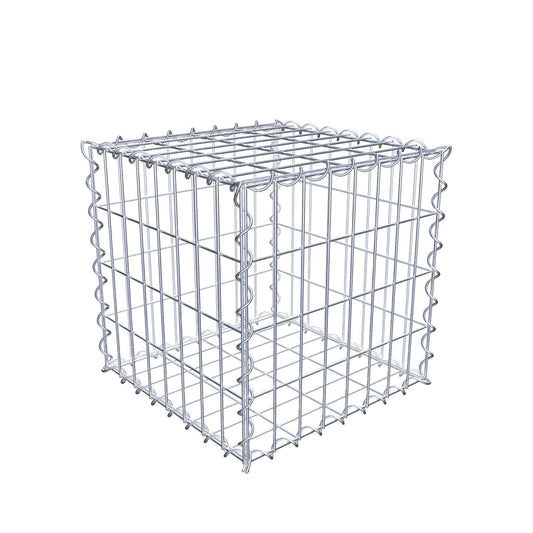 Schanskorf 40 cm x 40 cm x 40 cm (L x H x D), maaswijdte 5 cm x 10 cm, spiraalvormig
