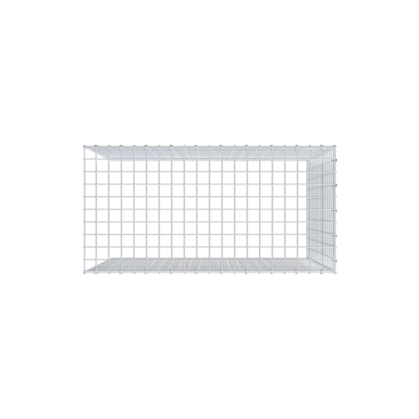 Gabião Tipo 4 100 cm x 90 cm x 50 cm (C x A x P), malhagem 5 cm x 5 cm, anel C