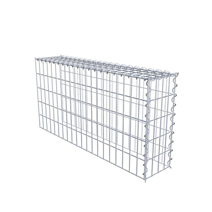 Opvokset gabion type 4 100 cm x 50 cm x 20 cm (L x H x D), maskestørrelse 5 cm x 10 cm, spiral