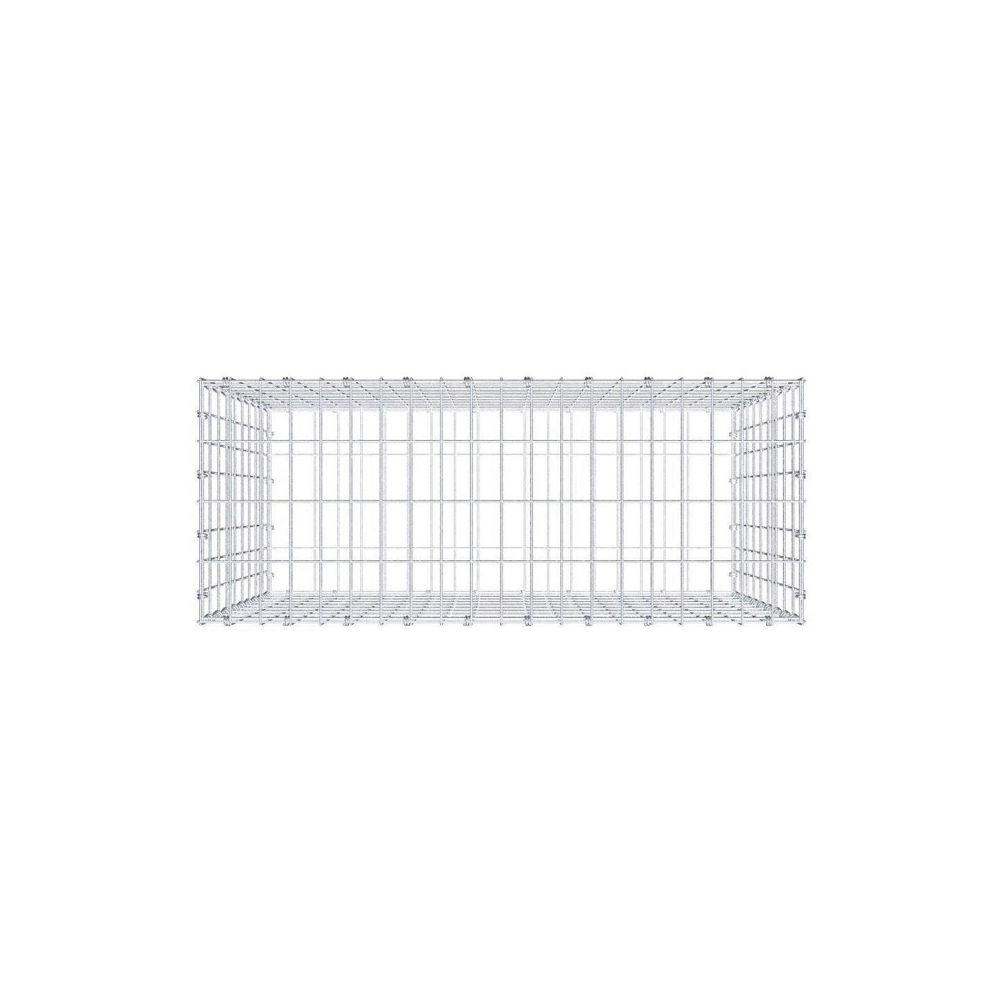 Gabbione 100 cm x 90 cm x 40 cm (L x H x P), maglia 5 x 10 cm, anello a spirale