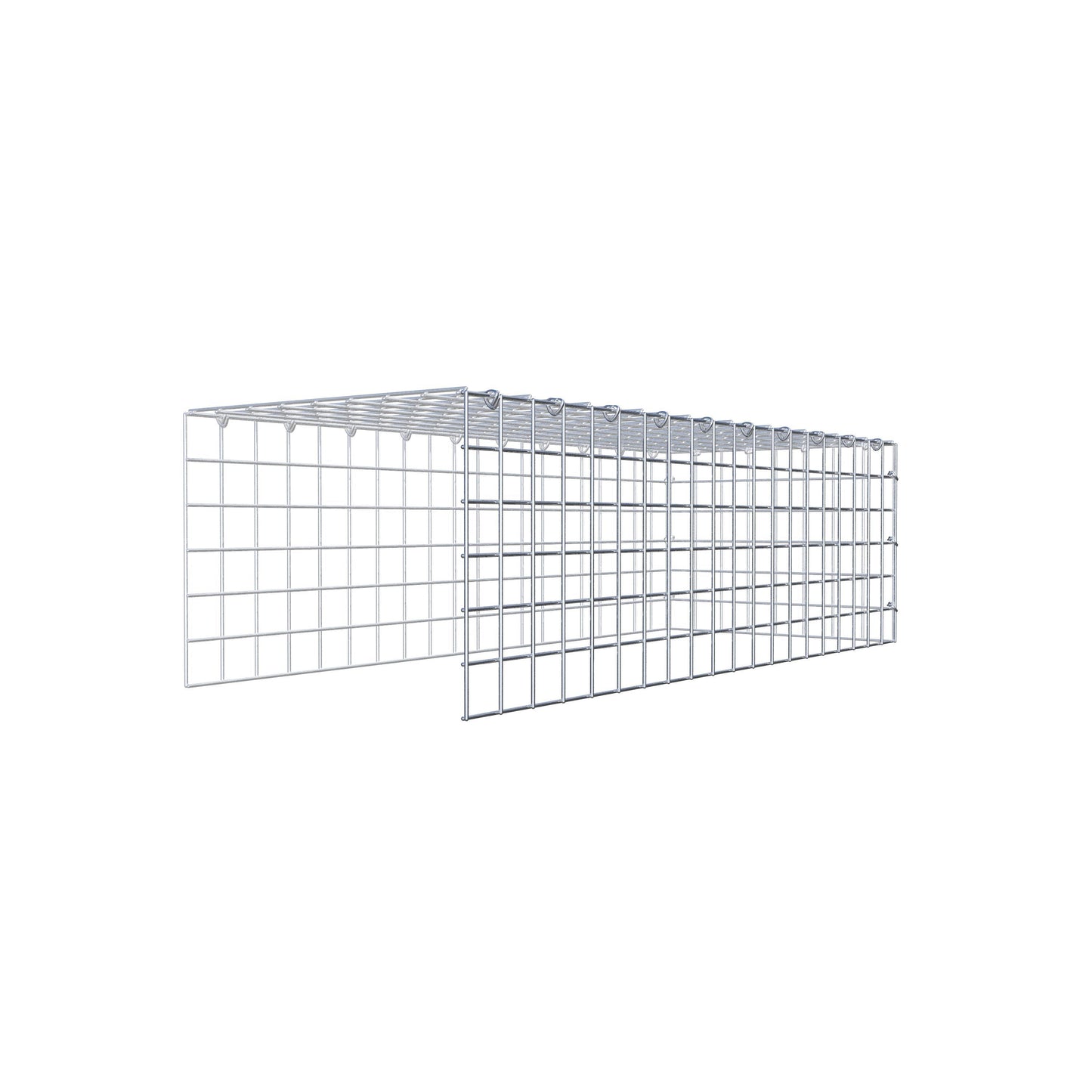 Anbaugabione Typ 4 100 cm x 30 cm x 40 cm (L x H x T), Maschenweite 5 cm x 5 cm, C-Ring