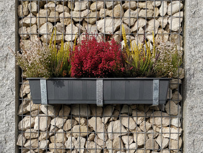 Jardinera galvanizada en juego de 3 con jardinera incluida, para gaviones MW 5 x 10