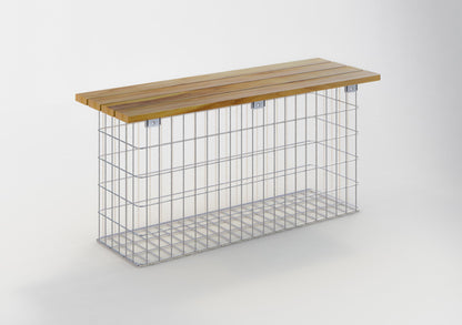 Havebænk 102 x 50 x 32 cm TEAK MW 5 x 10 cm, varmgalvaniseret