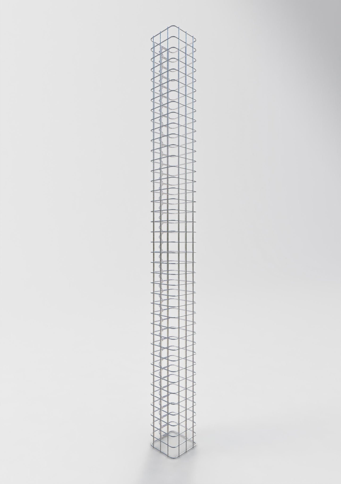Columna de gaviones cuadrada 17 cm x 17 cm, 200 cm de altura, MW 5 cm x 5 cm