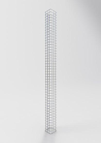 Columna de gaviones cuadrada 17 cm x 17 cm, 230 cm de altura, MW 5 cm x 5 cm