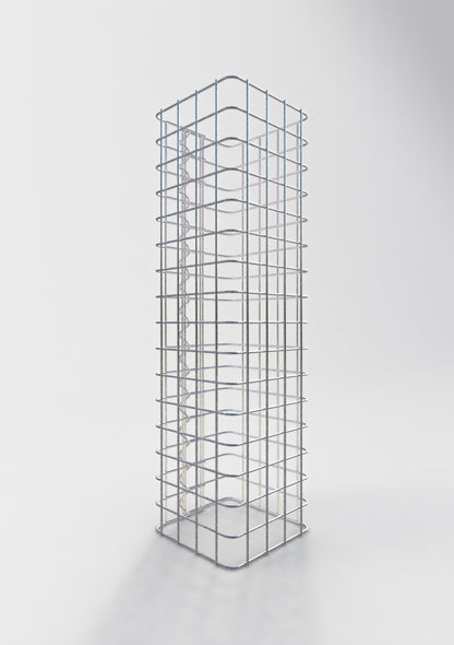 Colonne de gabion carrée 22 cm x 22 cm, hauteur 80 cm, MW 5 cm x 5 cm