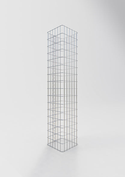 Colonne de gabion carrée 32 cm x 32 cm, 160 cm de hauteur, MW 5 cm x 10 cm