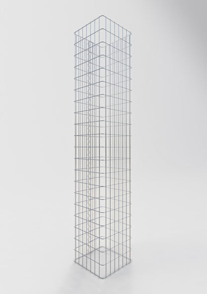 Columna de gaviones, angular 37 cm x 37 cm, 200 cm de altura, MW 5 cm x 10 cm