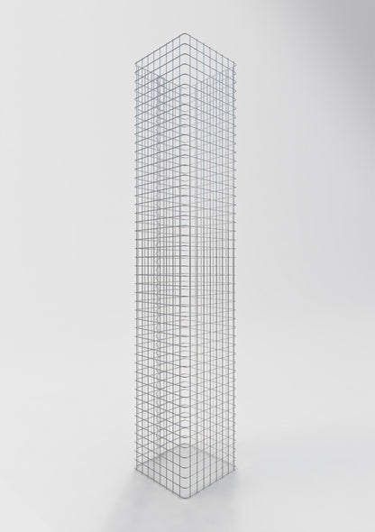 Columna de gaviones angular 42 cm x 42 cm, 230 cm de altura, MW 5 cm x 5 cm