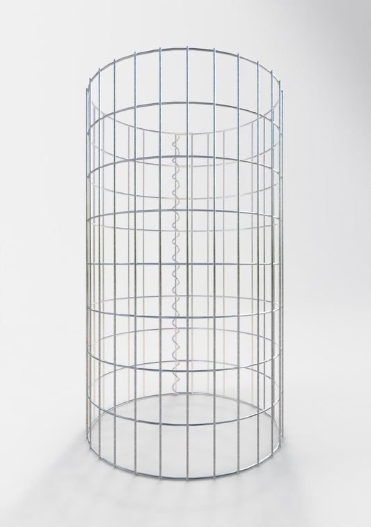 Colonne de gabion ronde 47 cm de diamètre, 80 cm de hauteur, mailles 5 cm x 10 cm
