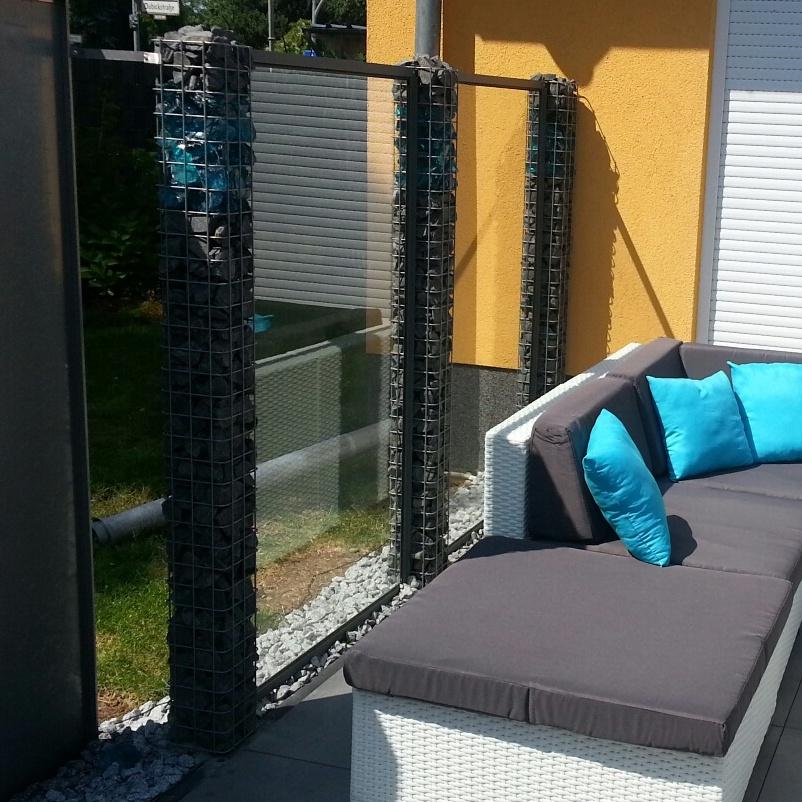 Columna de gaviones cuadrada 17 cm x 17 cm, 230 cm de altura, MW 5 cm x 5 cm