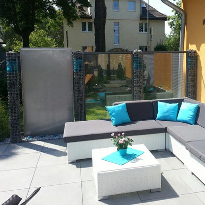 Columna de gaviones cuadrada 17 cm x 17 cm, 200 cm de altura, MW 5 cm x 5 cm