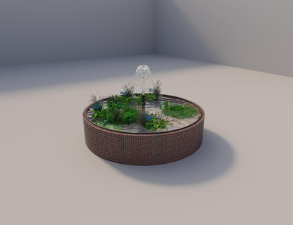 Gabion bassin surélevé rond, diamètre extérieur 352 cm, hauteur 80 cm, mailles 5 x 5 cm, épaisseur de paroi 15 cm